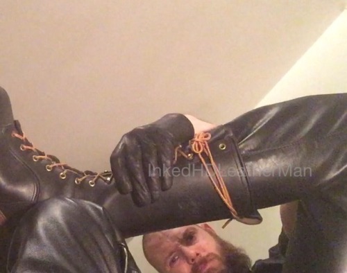 inkedhdleatherman:Some more of My new Jobmasters but in full leather. I’ve slept in these boots a fe