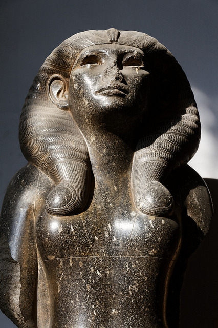 Statue of Nofret, Wife of Senwosret II (Detail) by Chris Irie on Flickr.