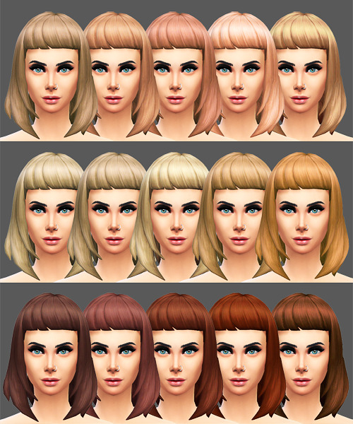 Done! Sheesh, I don&rsquo;t know when to stop. This is 90 recolours of wonderful MissFortuneSims