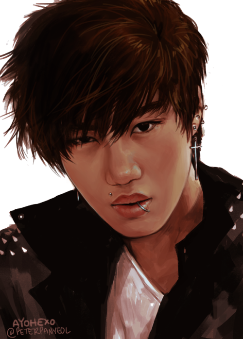 ayohexo:i wanted to draw jongin with piercings too but i got carried away ;;;;;do not edit or repost