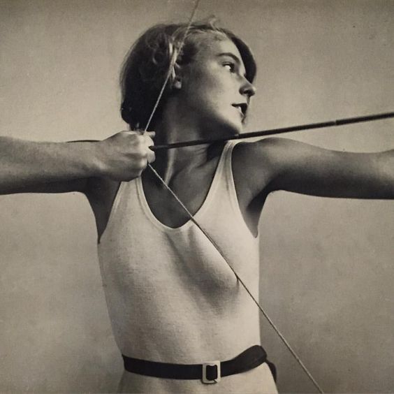hauntedbystorytelling:    Friedrich Seidenstücker :: Untitled [woman archer], 1930.
