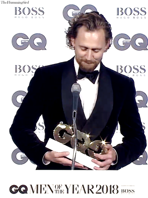 Tom Hiddleston presents the Haig Club Icon Award at the GQ Men of the Year Awards, The Tate Modern 5
