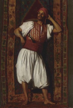 blastedheath:  Paul Seiffert (French, 1874-1957), A Moroccan Guard. Oil on canvas laid down on board, 21¼ x 14¾ in. (54 x 36.2 cm.)  