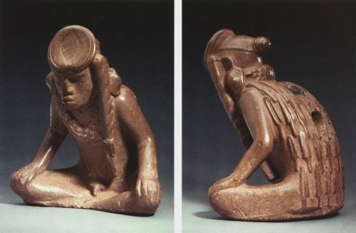 Effigy Pipe of a Seated Male Figure know as the Resting Warrior                        