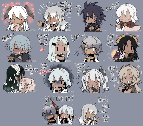 Line stickers I was making back in September but forgot about hehe