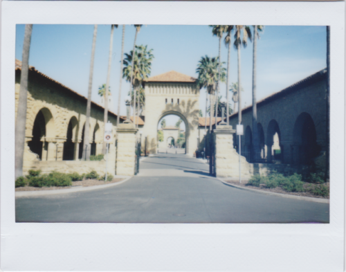 Cantor Arts and Stanford Campus, shot on MiNT InstantKon RF70. I never get tired of walking on campu