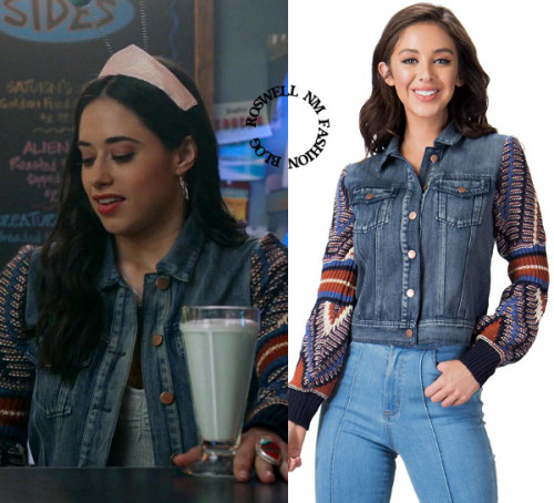 Who: Jeanine Mason as Liz OrtechoWhat: Flying Tomato Boho Sweater Sleeve Denim Jacket - $59.99Where: