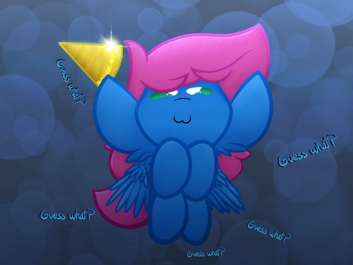 ask-sparksandfriends:Sparks: It'smybirthday!! *SQUEE!!* (( Welp, took a while to draw…Sorry Sparks! óuò; ))Gasp~! Happeh birfday c: