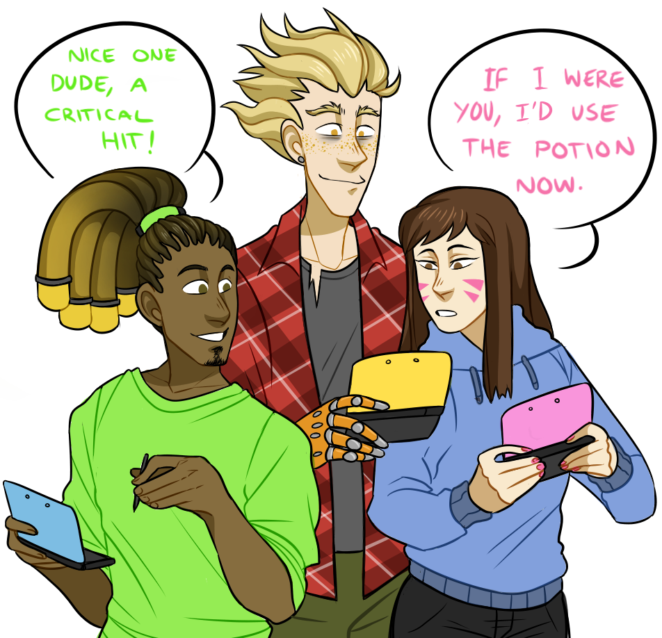 youre-my-boi-micool:  I really like the idea of D.Va and Lúcio adopting Junkrat