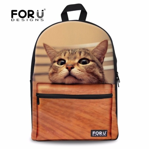 fashionlover3197: FORUDESIGNS Women 3D Animal Backpack Cute Cat Printing Backpacks for Teenagers Gir