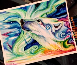 katylipscomb:&ldquo;Northern Lights&rdquo; Commission from my 365 challenge. 