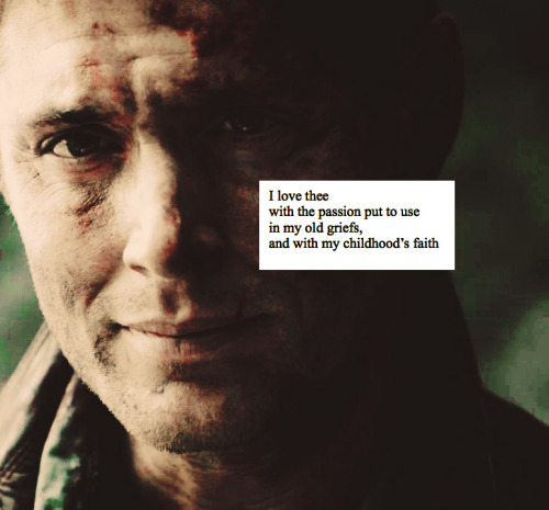 freckles-and-wings:  Deancas + PoetryHow do I love thee? Let me count the ways. (x)