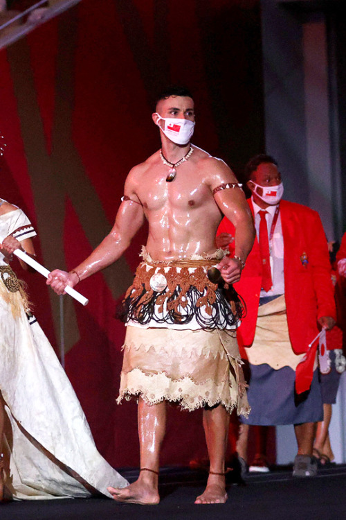 zacharylevis:  PITA TAUFATOFUA2021 | Tonga Flag Bearer, 2020 Olympics Opening Ceremony, Tokyo (July 23)