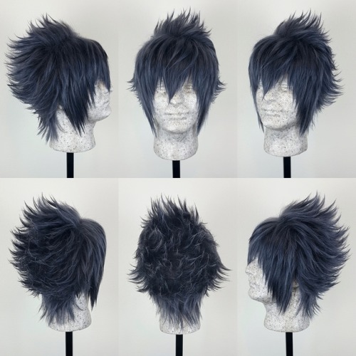 Noctis (Final Fantasy XV) wig commission Base wig used: Inigo in Blue Grey from @ardawigs This is th