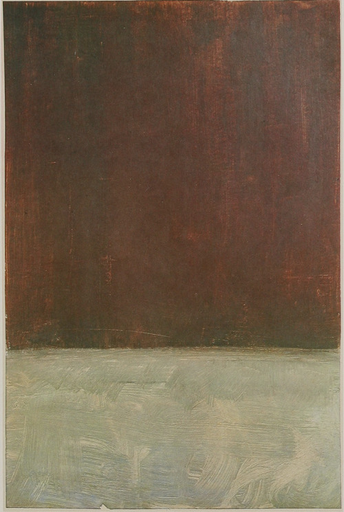 dailyrothko: Mark Rothko, Untitled (Brown and Grey), 1969, Acrylic on paper, 72 x 48 inches, Estate 