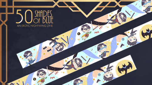 Nightwing washi tape I made for @dickgraysonzine ! I kind of feel very accomplished with how it turn
