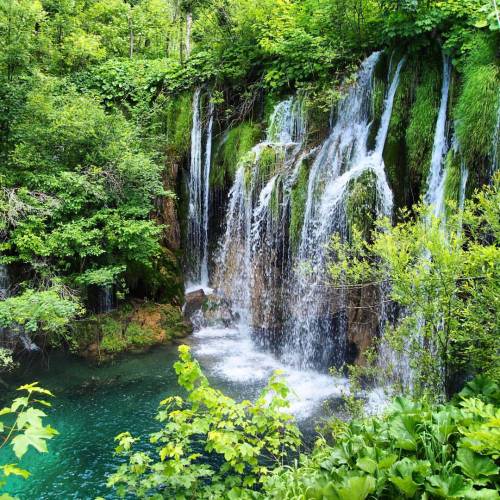 One of many waterfalls at Plitvice Lakes #waterfall #nature #Croatia #travel #travelgram #instatrave