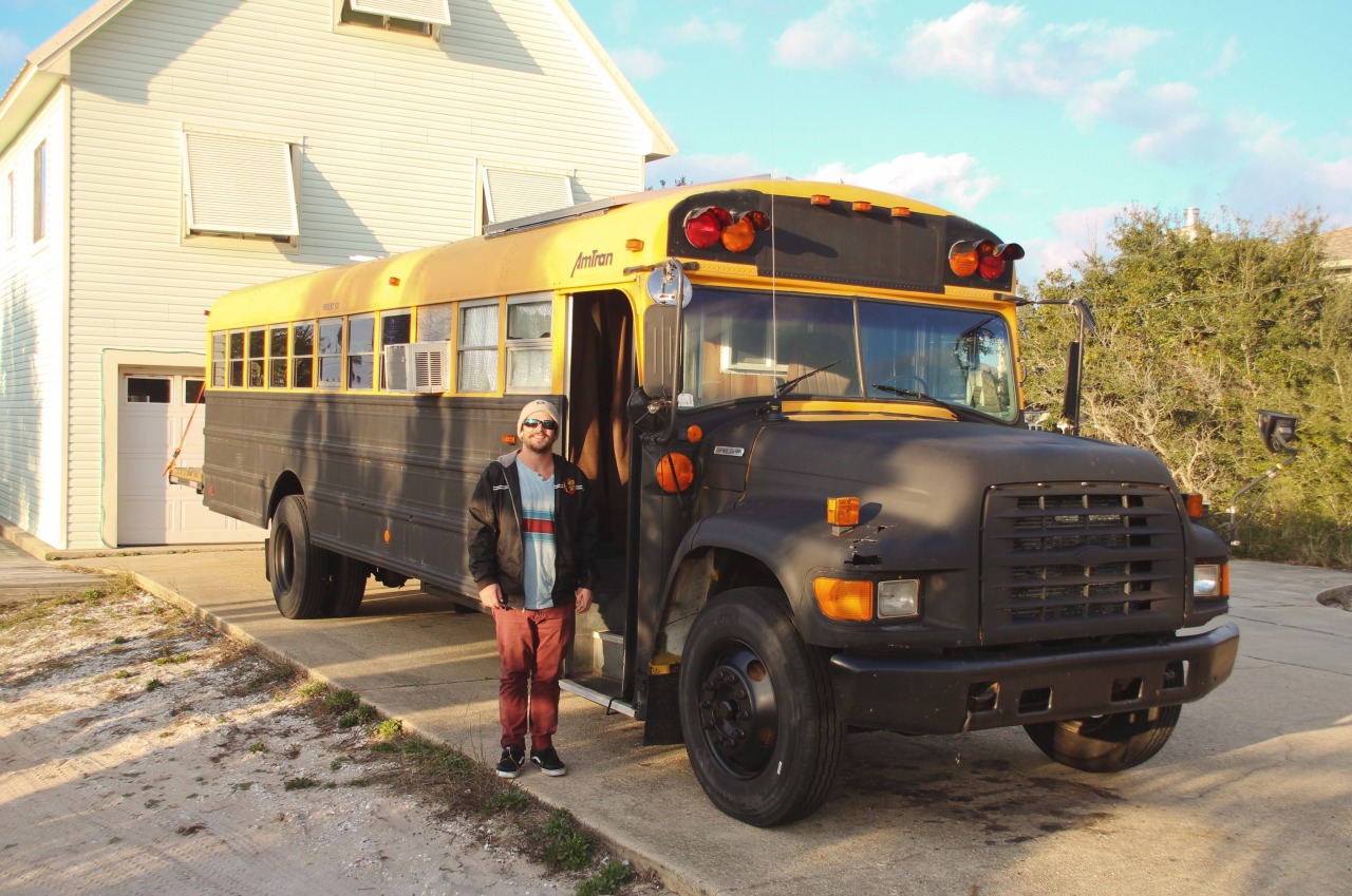 dontwaitlivenow25:  stevecat032:  My friend’s remodeled school bus  Sweet as fuck!!