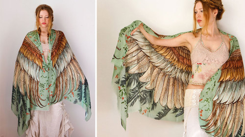 bestof-etsy: Stunning Conceptual Scarves Mimic the Wings of Birds Melbourne-based fashion designer R