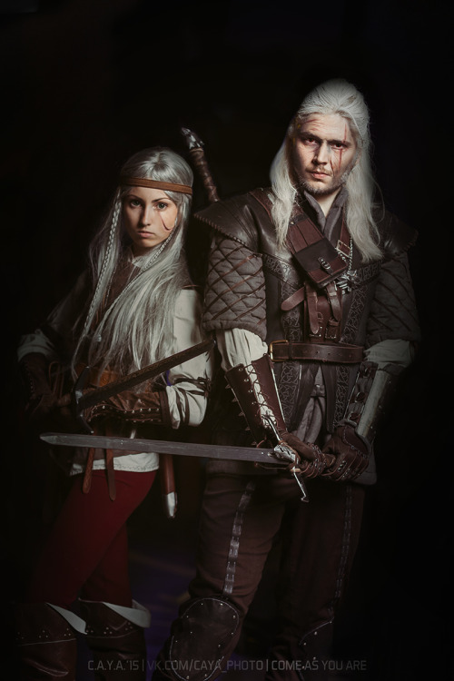 Ciri, Geralt and Yennefer from books by A.Sapkowski.Models: Ciri - Iris https://vk.com/princess_iris