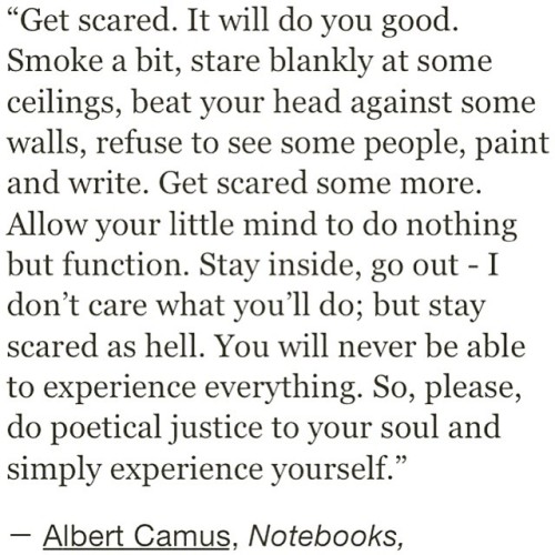 ✏✌#currentvibe #albertcamus #notebooks #quote #getscared #smoke #stare #paint #write #mind #function