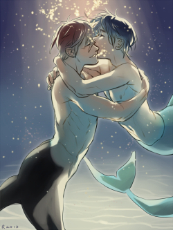 There are many things I should be doing, and I end up doing sketches of mermen boyfriends-
