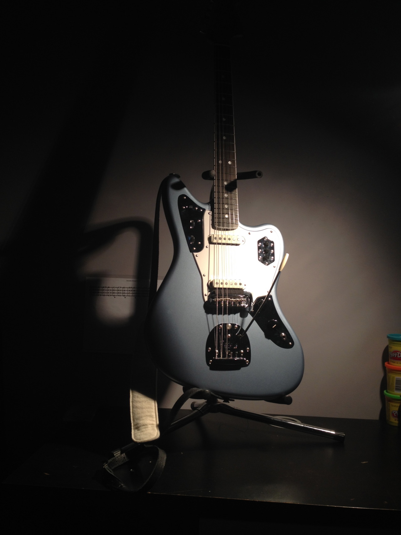 liint:  Fender 65th Anniversary Jaguar in ice blue metallic. 