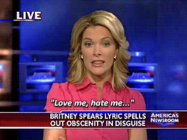 royalpunani: lovebritney:   Britney Spears lyric spells out obscenity in disguise (Fox News, January 2009)  iconic moment in both brit and megyns herstory  