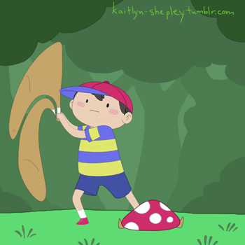 kaitlyn-shepley:  Ness does not like it when Rambling Evil Mushrooms make him hit himself with his bat until he’s dead. You can just feel the anger in that vengeful facial expression. 