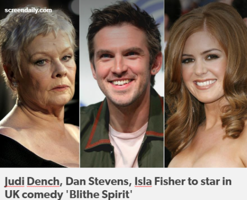haslemere:tbt Dan Stevens: Dan Stevens and Dame Judi Dench. Dan and Dame Judi first worked together 