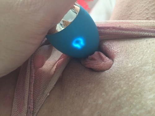 Off goes the panties, in goes the vibrator. Next: out cums my pussy juices