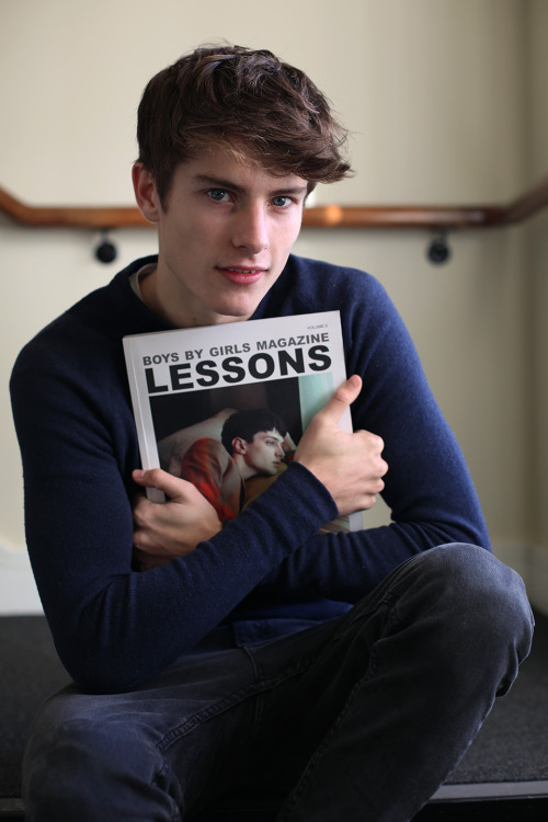 Andreas Sandby at Models 1 with our latest issue, “Lessons”.  CLICK HERE to buy your copy now! Photo
