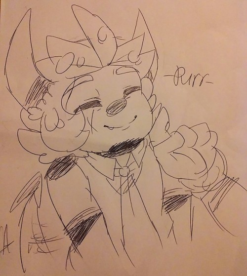 Doodles Of William The Demon. See? He Can Be Cute When He Wants To Fucker Also LOVES His Sweets.