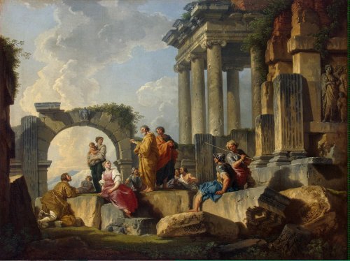 Sermon of St. Paul amid the Ruins, Giovanni Paolo Panini, 1744