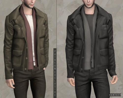 Oversized Denim Jacket (Patreon Exclusive) - 18 swatches- Base game compatible- HQ mod compatible- S