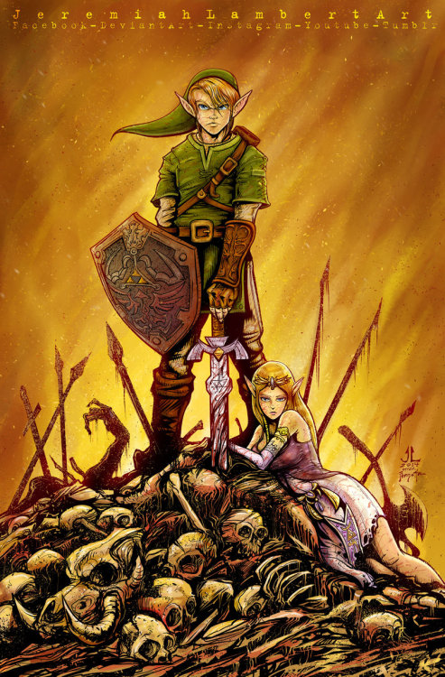 XXX thecyberwolf:  Link and Zelda - Frazetta photo