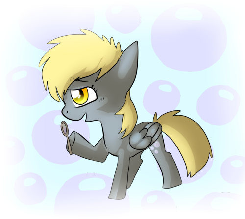 lovestruck-derpy:  Bubbles are amazing. Almost anything can be made happier with bubbles. I don’t know who the mysterious bubble blowing pony was, but they inspired me to look up when things are bad, and to help other ponies do the same. [[Today’s