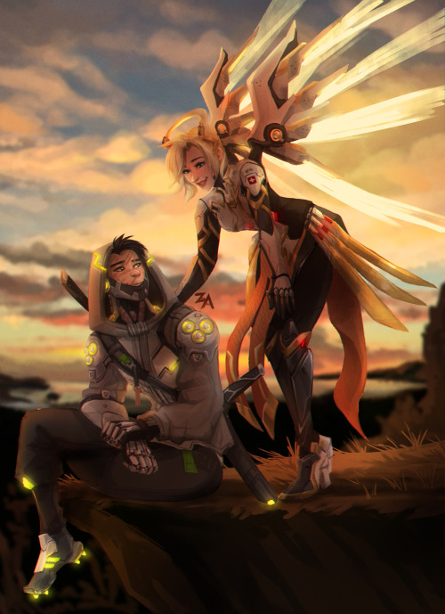 zeearts:done for the gency week banner, but this time with background! And mood lighting! I can&rsqu
