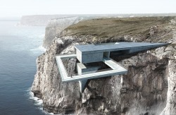 archatlas: Beyond the Edge “Beyond the Edge” is   Atelier Monolit’s proposal for an international architecture competition –  a Site Landmark located in Sagres, Algarve, Portugal. The site landmark is meant to mark the wilderness and the boundlessness