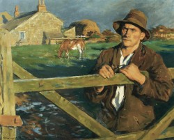 Stanhope Alexander Forbes (1857-1947), The Farmer, Oil On Canvas, 51 X 64 Cm.