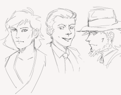 lileiv:  i don’t post nearly enough sketches/wips!anyway i got into Lupin iii recently…