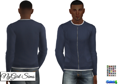 Double Layered Zip Up Sweater. This zip up was inspired by a Diesel sweater made for TS3. While