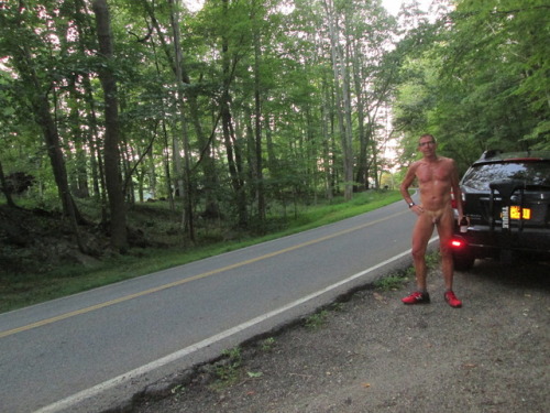 Nude men on the street