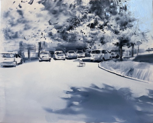 parking spot, 2022, oil/canvas, 65 x 81 cm