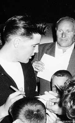 vinceveretts:  Elvis with fans in Bad Nauheim, Germany, 1958. 