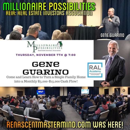 At Millionaire Possibilities Real Estate Investors Association learning about “Senior Housing with Gene Guarino with RAL Academy. #mpreia #REIA: Real Estate Investors Association #ralacademy Renascent Mastermind was here! #renascentmastermind (at...