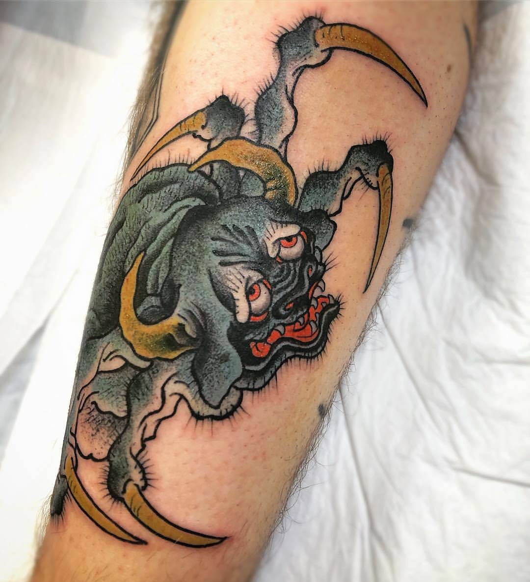 Mutsuo Threetidesta2 Ushioni Ushioni Yokai Japanesetattoo Irezumi