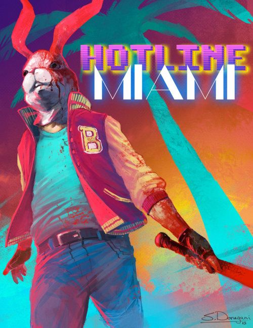 stevendonegani: Another (a bit older) piece of fan art of Hotline Miami’s “The Jacket”. I had a blas