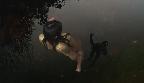 Water Nymph  Lucas Staniec www.artstation.com/artwork/58B58J