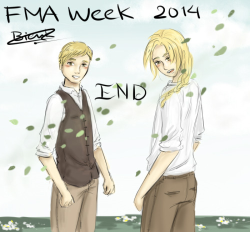 smileandwavegirlss:FMA week Day 14 - Whatever You Like ~ End ~ Art: alittlebitofluckwilldo 